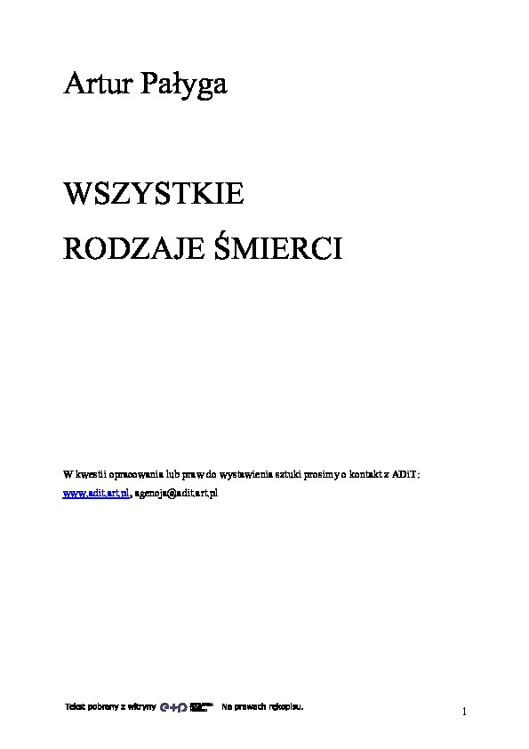 Wszystkie rodzaje śmierci