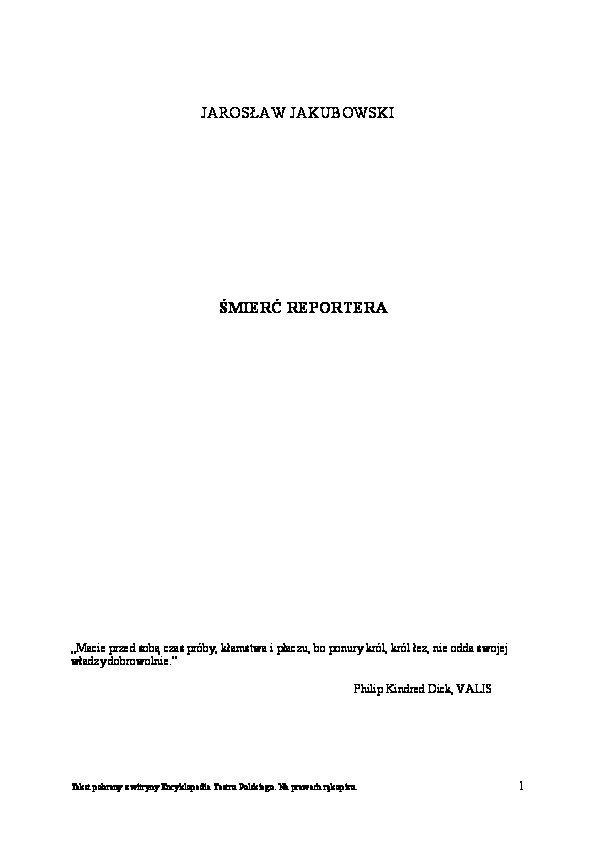 Śmierć reportera