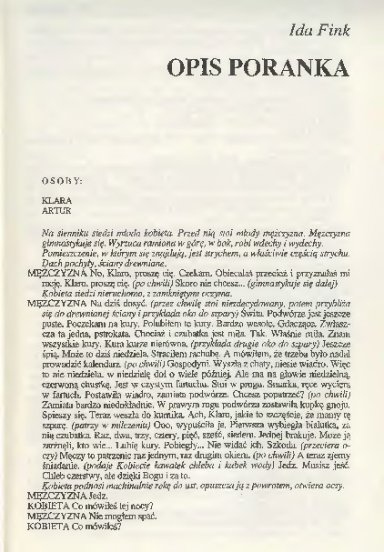 Opis poranka