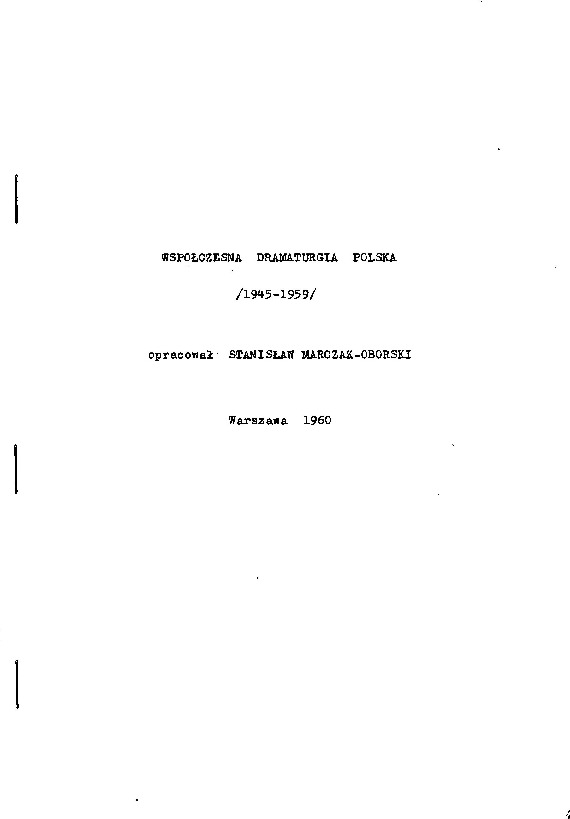 Współczesna dramaturgia polska 1945-1959 