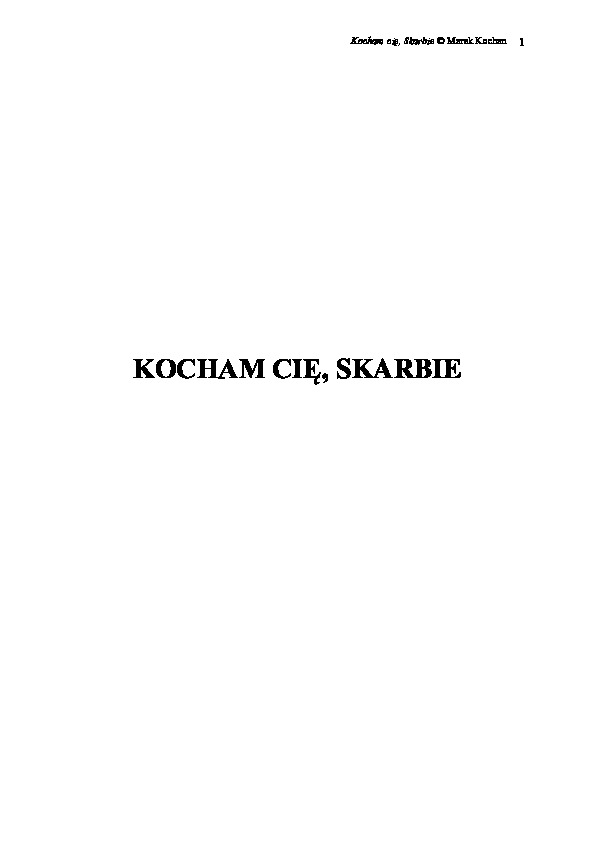 Kocham cię Skarbie
