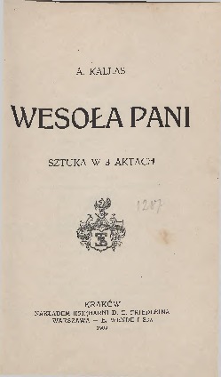 Wesoła pani : sztuka w 3 aktach